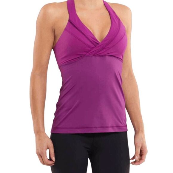 LULULEMON ATHLETICA Deep Breath Tank 'Luxtreme in Dew Berry' Size 4 - Picture 1 of 4